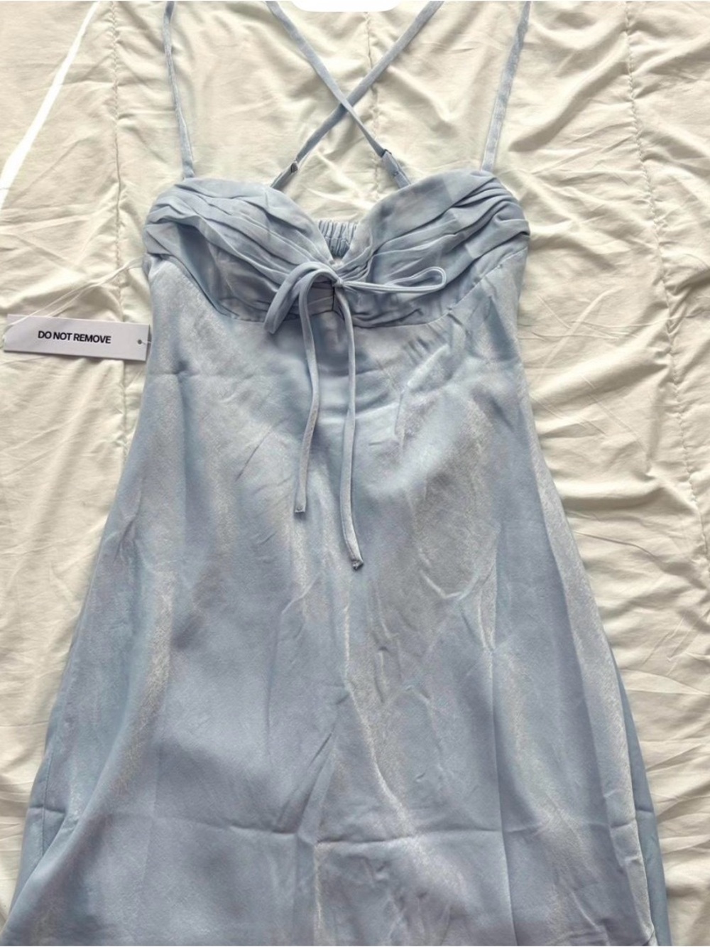 Princess Polly Light Blue Satin Slip Midi Dress